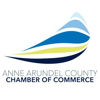 Logo of Anne Arundel County Chamber of Commerce with blue and green swoosh design.